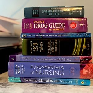Nursing school textbooks